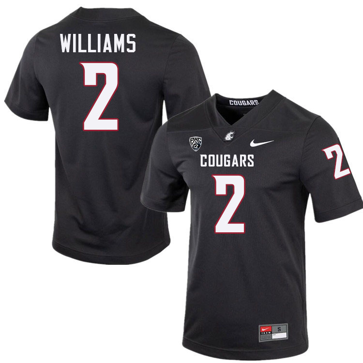 Kyle Williams WSU Cougars Jersey.Washington State Cougars #2 Kyle Williams Jersey Youth-Charcoal